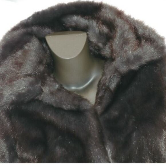 Faux FUR JACKET Lined Winter Warm Silvery Grey Shimmer Fashion Coat H&M Womens 6 - Picture 4 of 6